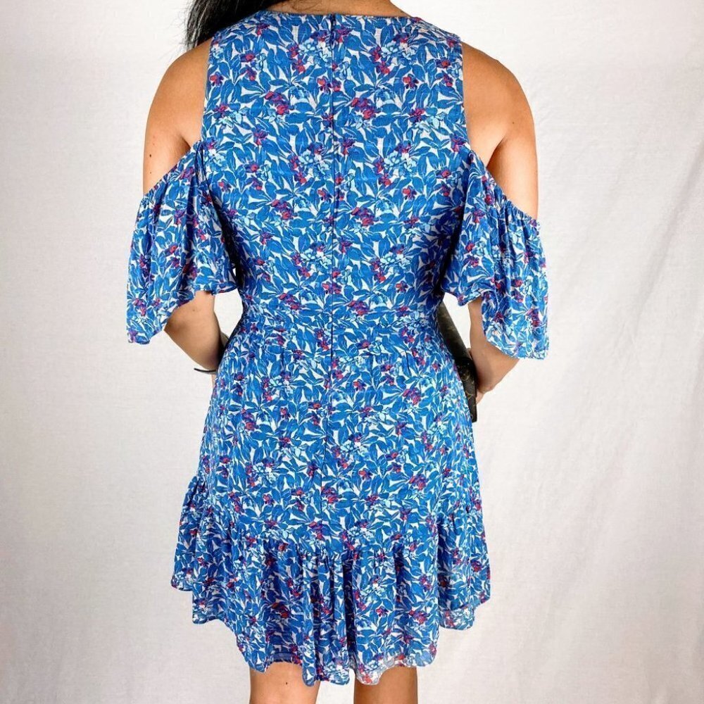 Tanya Taylor Blue Wildflower Shiloh Mini Dress $495 - Picture 7 of 14